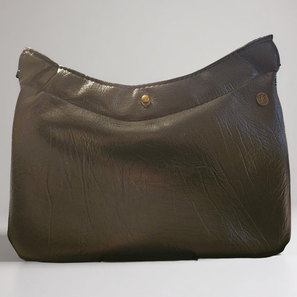 Vintage Black Leather Clutch